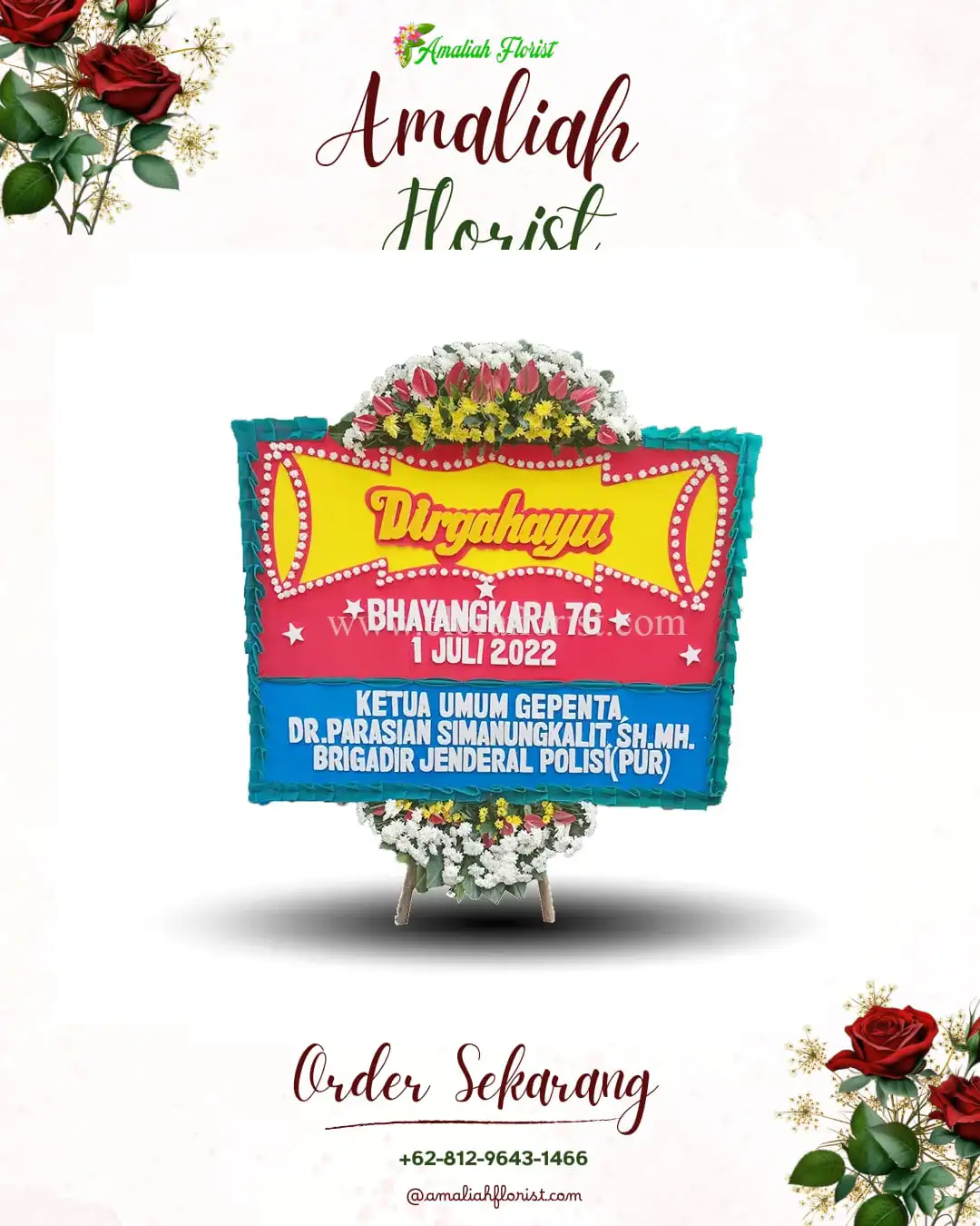 Papan Bunga HUT Ulang Tahun Tlogo